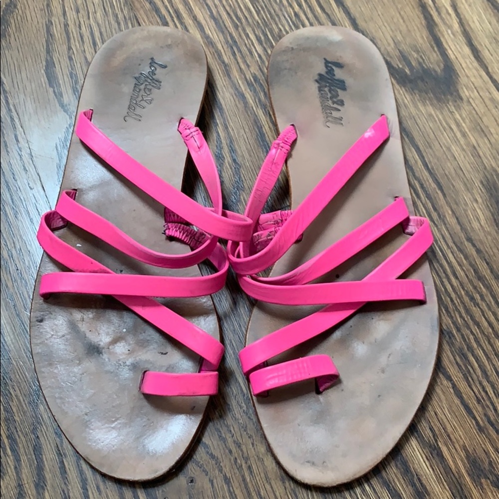 Loeffler Randal neon pink sandals
